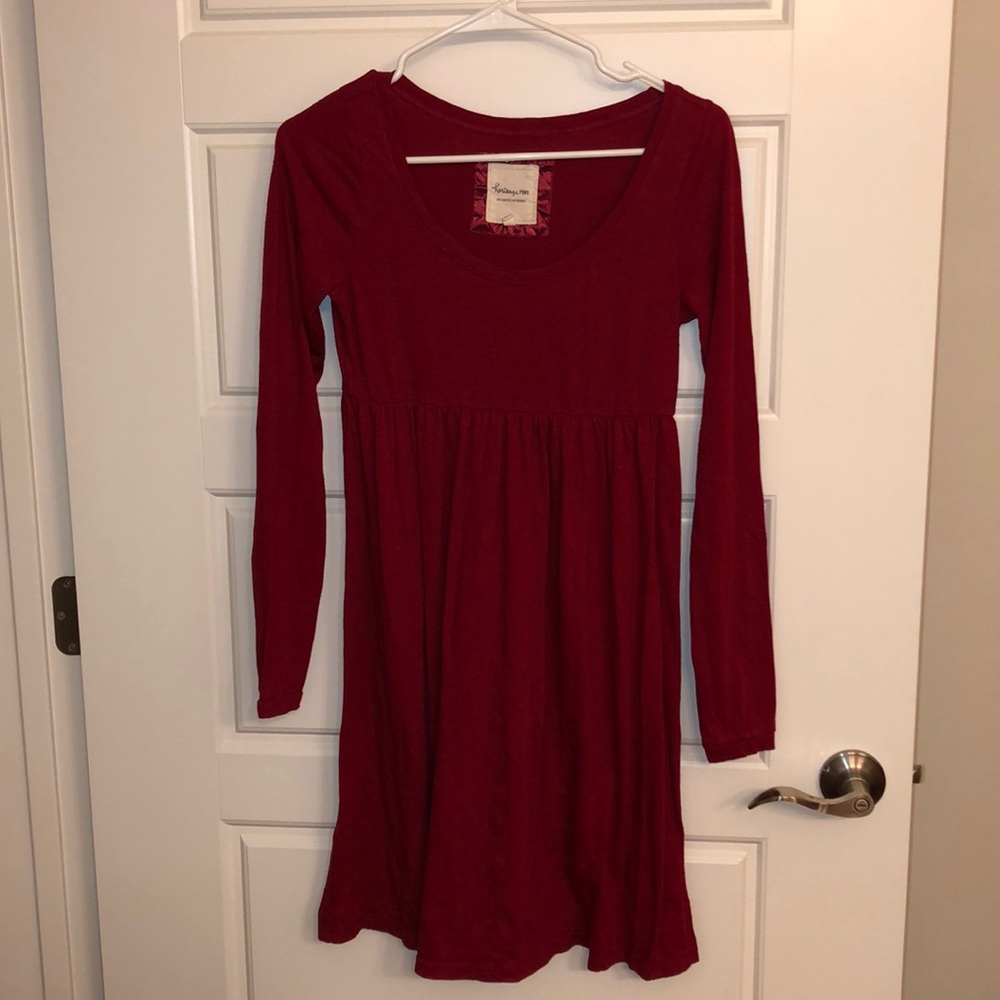 Red long sleeve dress